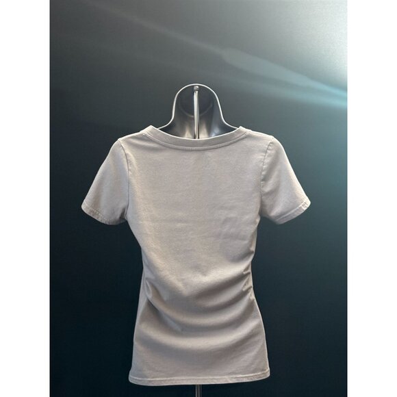 NBA Womens San Antonio Spurs Rhinestone Bedazzled Bling V-Neck Shirt Grey Team - Picture 7 of 12